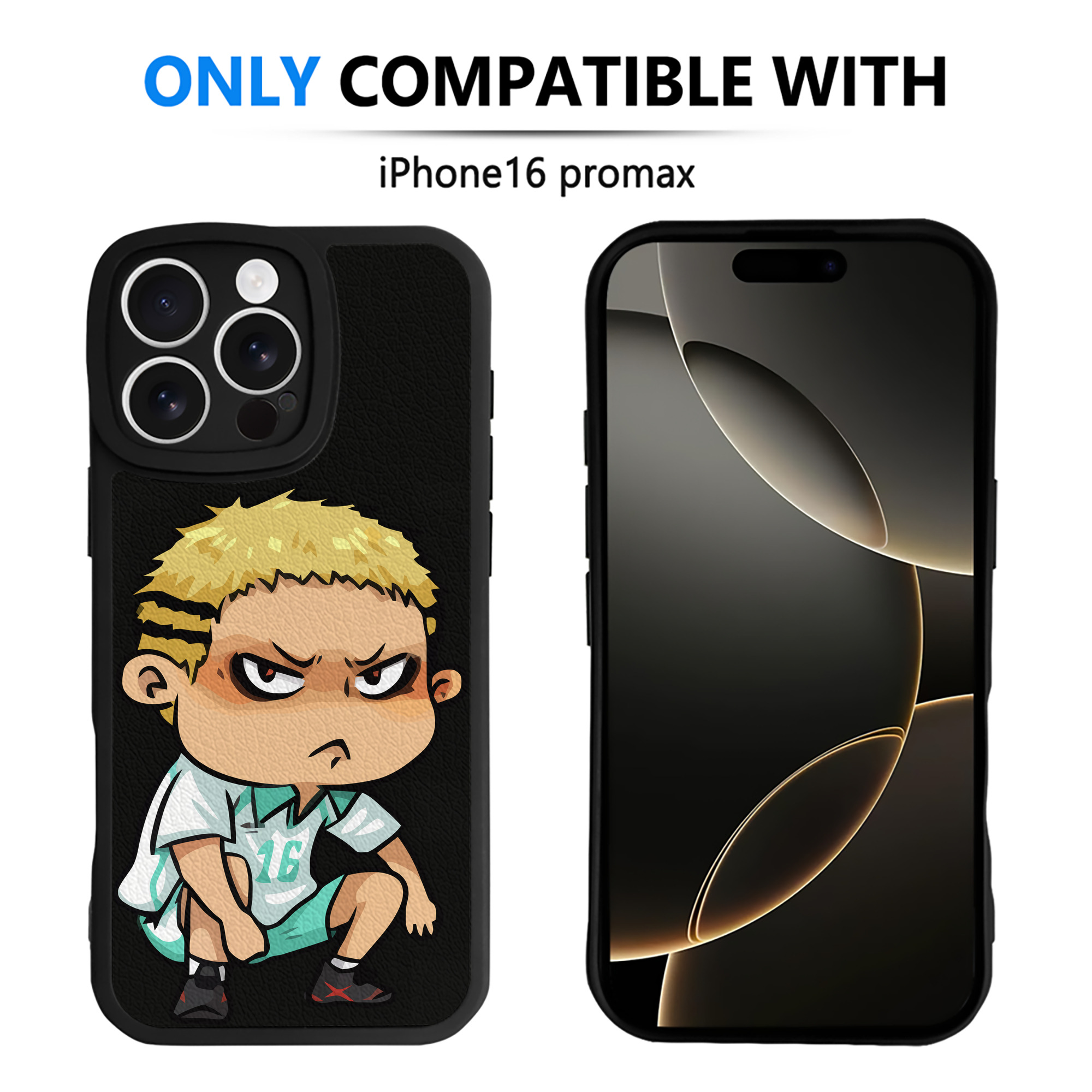 （画像用） ハイキュー!! Haikyu!! 【iPhone 16シリーズ対応】シリコンスマホケース（レザー調） 材質：シリコン
